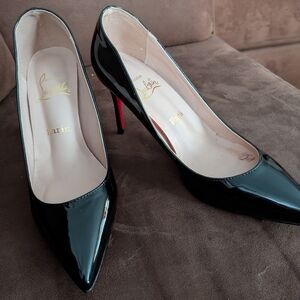 Christian Louboutin So Kate Black Patent Leather Pumps